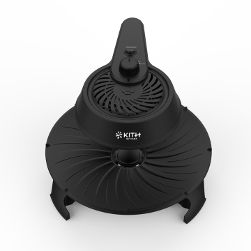 KITH SMOKELESS BBQ GRILL (KNOB CONTROL) CHARCOAL BLACK | PATENTED 360° AUTO ROTATE GRILL PAN - SBG-KS-B1